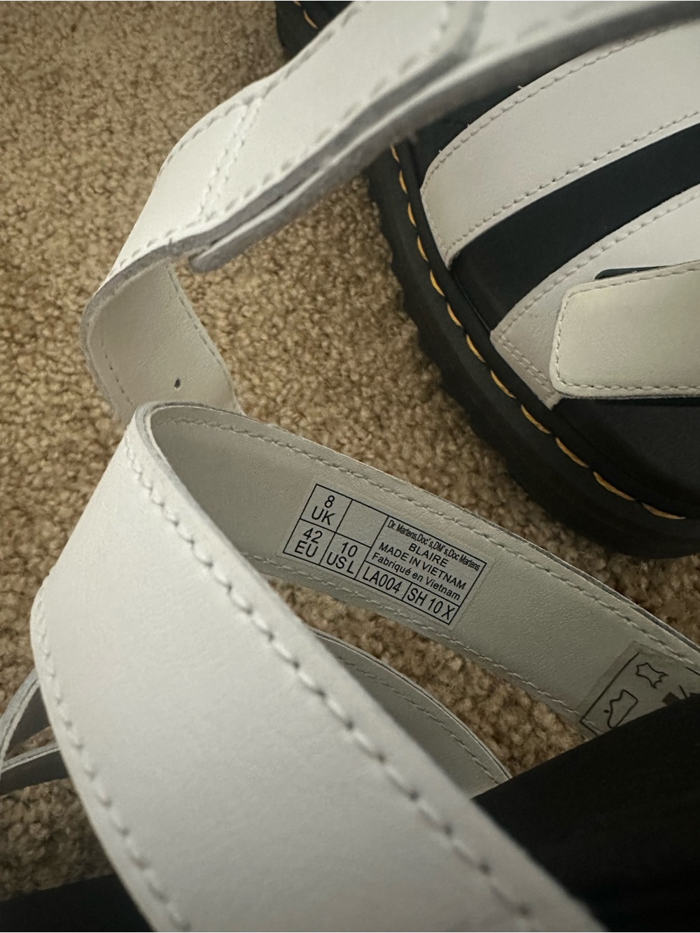 Dr. Martens White Platform Sandals - Picture 4 of 5